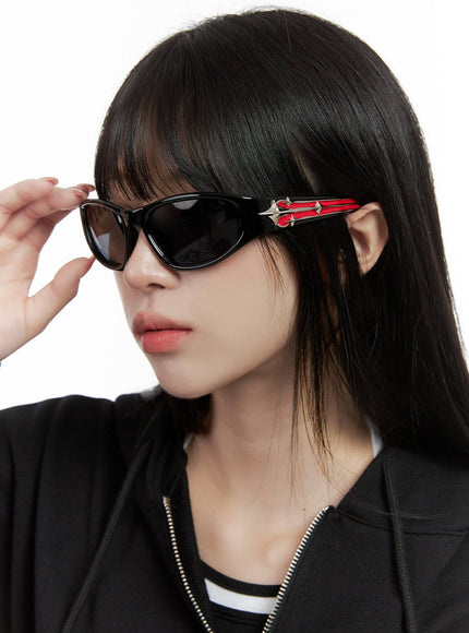 chic-bold-cat-eye-glasses-cs419 / Black