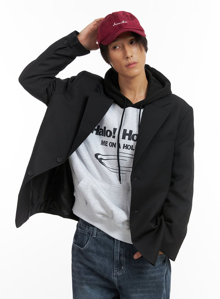 mens-oversized-classic-blazer-io402 / Black