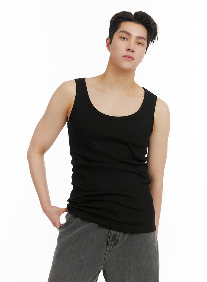 mens-basic-tank-top-ia401 / Black