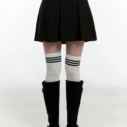classic-pleated-mini-skirt-id526 / Black