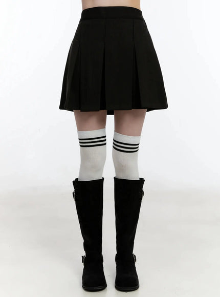 classic-pleated-mini-skirt-id526 / Black