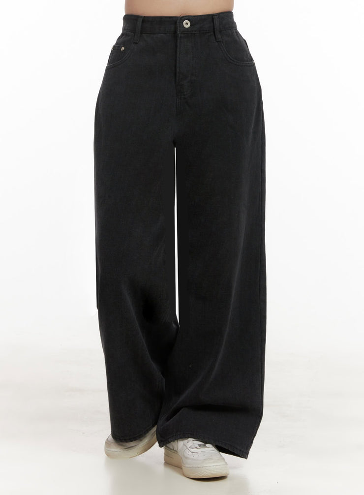 essential-wide-leg-pants-ij510 / Black