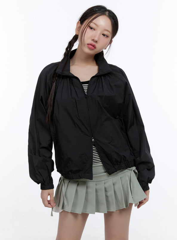 sleek-fit-nylon-jacket-cs406 / Black