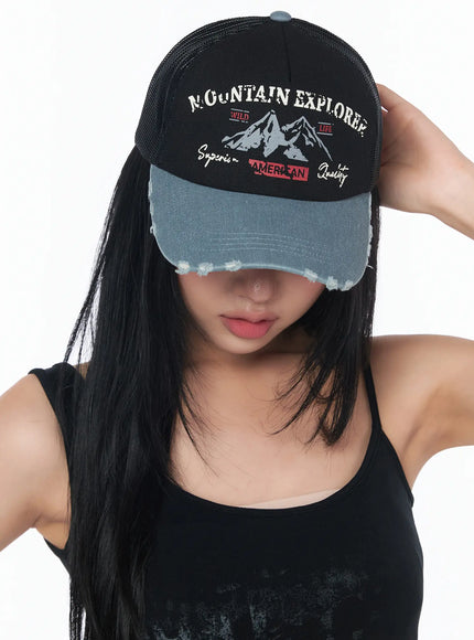 vintage-style-denim-hat-cy513 / Black