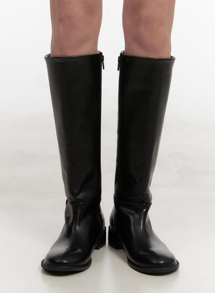 basic-knee-high-boots-ij503 / Black