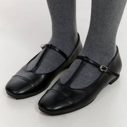 faux-leather-buckle-loafers-co431 / Black