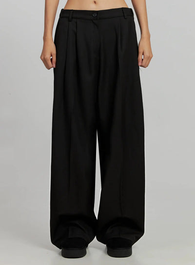 black-oversized-slacks-ij505 / Black