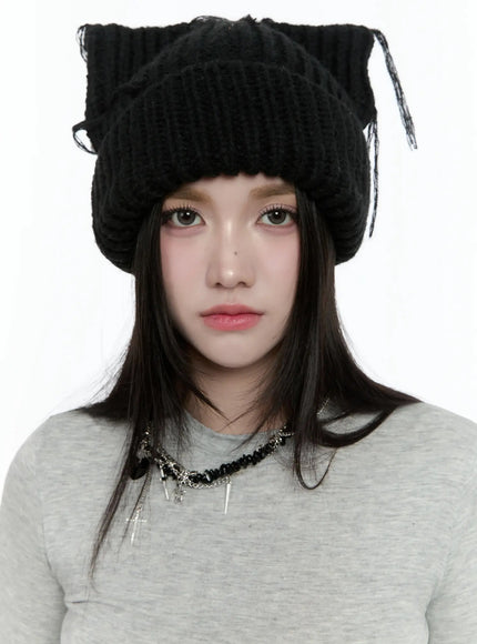 knit-beanie-io527 / Black