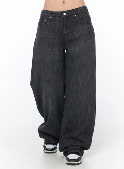 tanya-baggy-dark-jeans-cy513 / Black