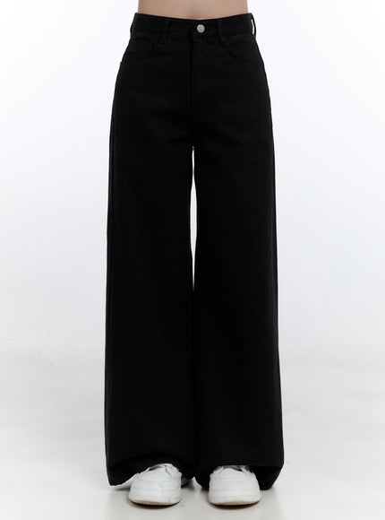 comfy-wide-leg-trousers-on418 / Black