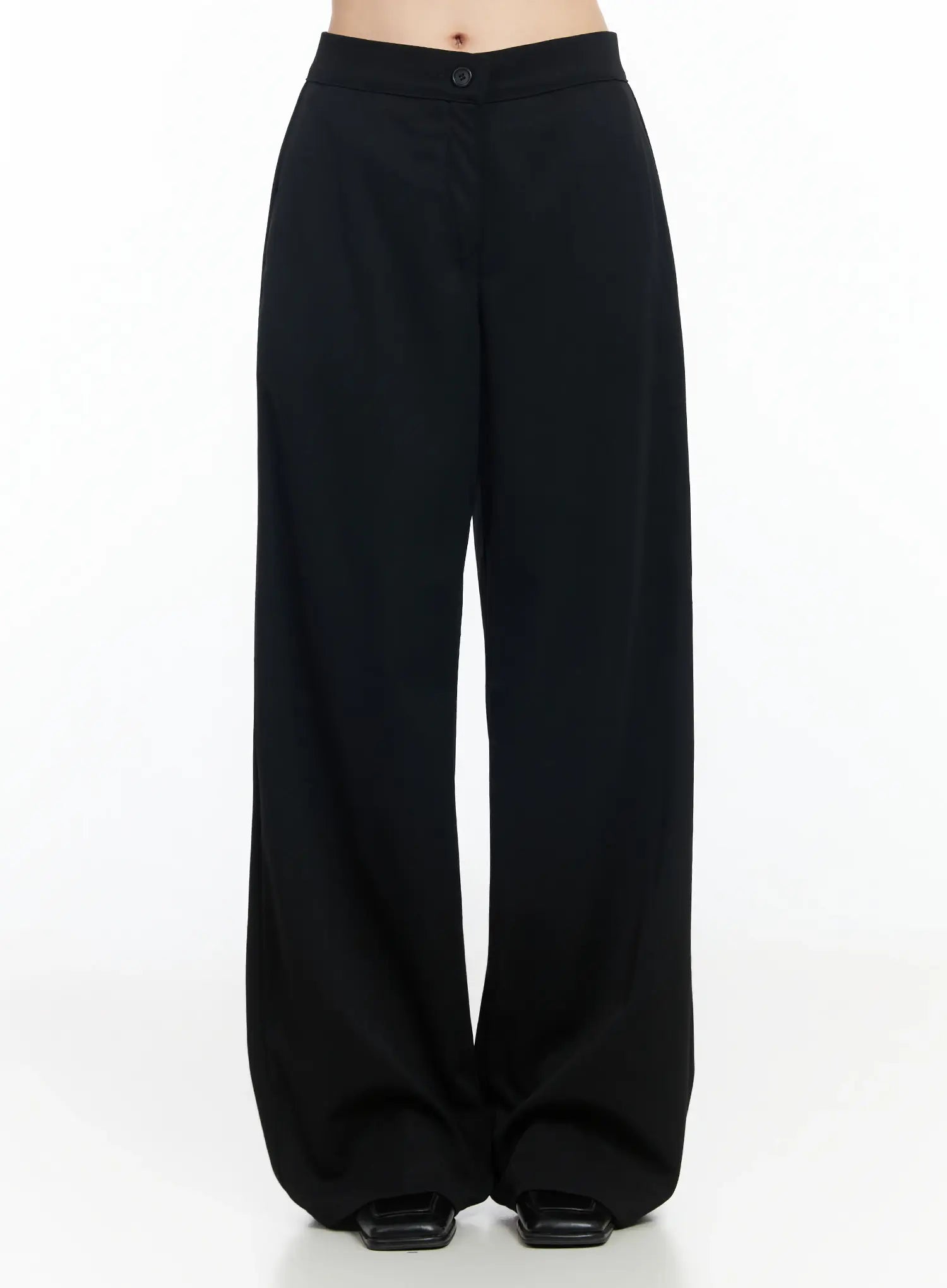 wide-leg-stretch-slacks-im524 / Black