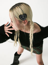 multi-heart-hair-clips-ij419 / Black