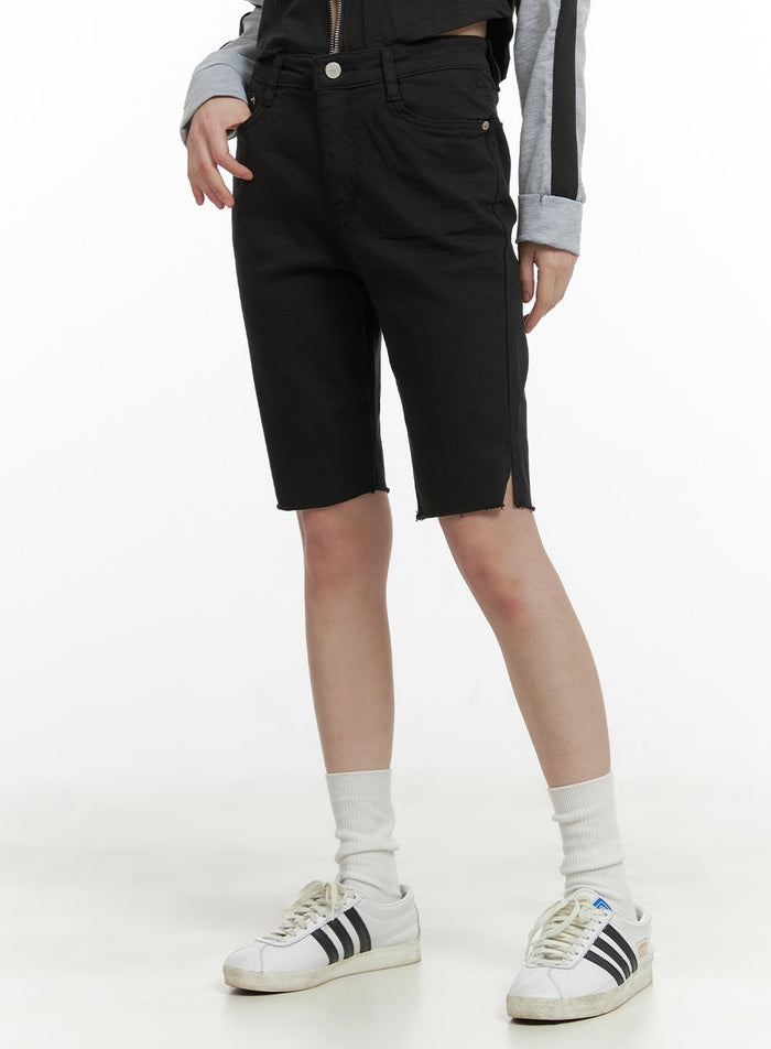 cotton-midi-shorts-cy414 / Black