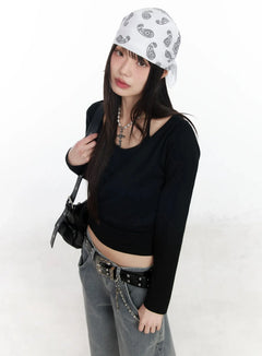 tank-and-wrap-cardigan-set-im530 / Black