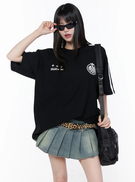 oversized-athletic-tee-cu519 / Black