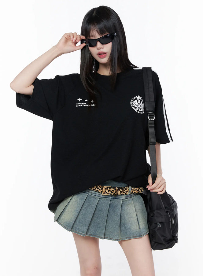 oversized-athletic-tee-cu519 / Black
