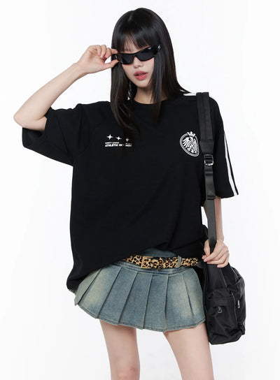 oversized-athletic-tee-cu519 / Black