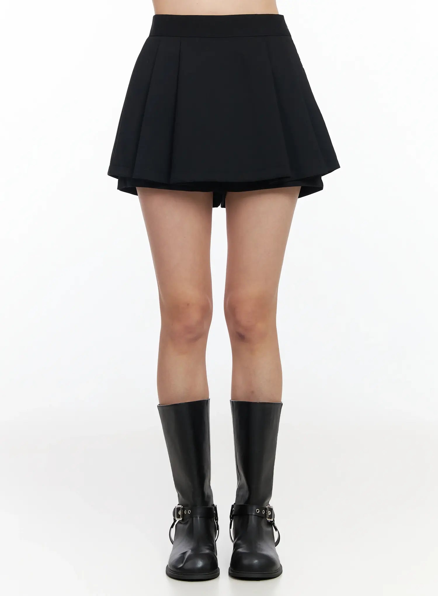 casual-pleated-skort-im524 / Black