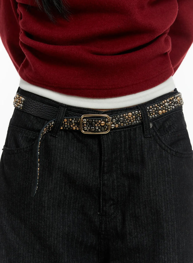 studded-statement-belt-id525 / Black