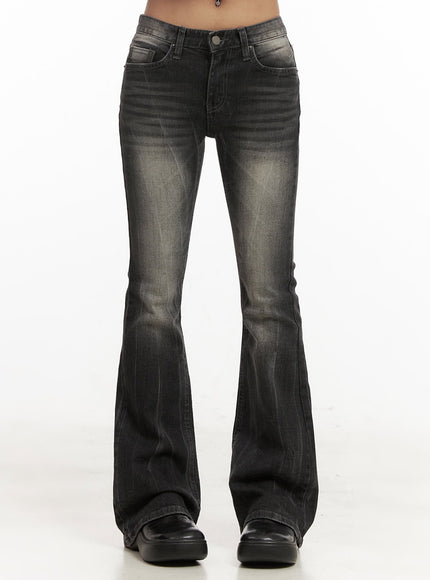 georgina-low-rise-flared-jeans-cj507 / Black