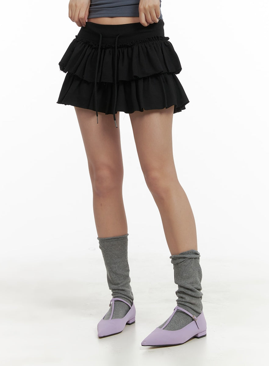 String Frill Mini Skort CA409 - Korean Women's Fashion | LEWKIN