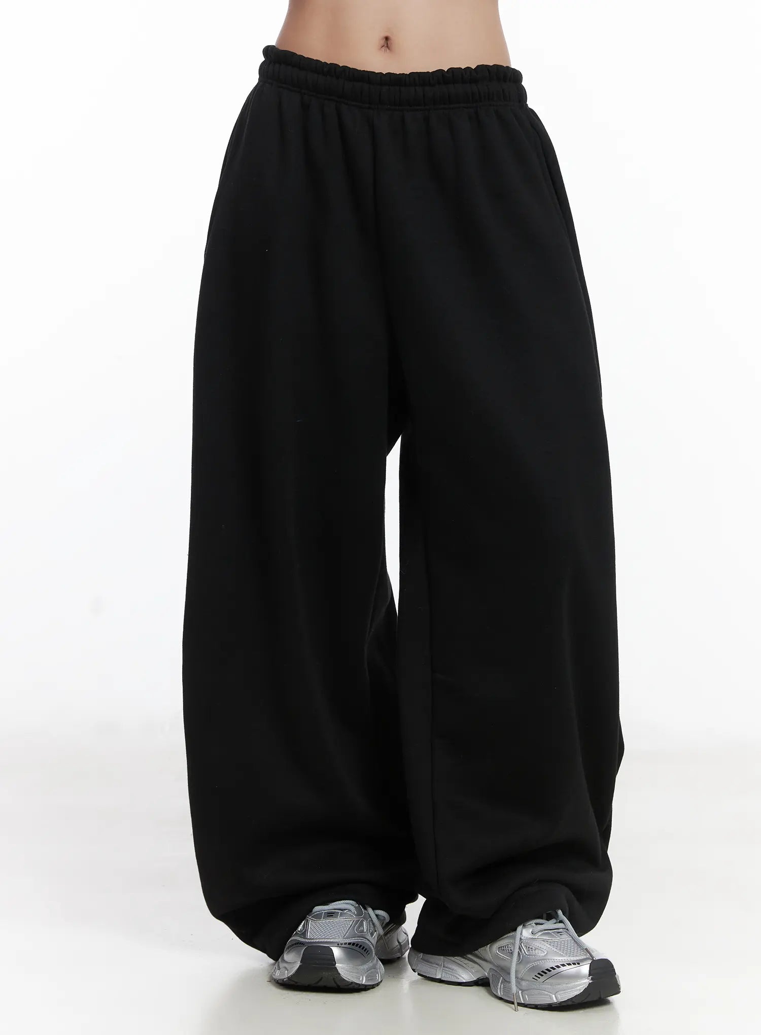 cozy-fleece-wide-leg-sweatpants-cd530 / Black