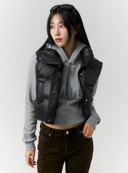 cropped-puffer-vest-cn320 / Black