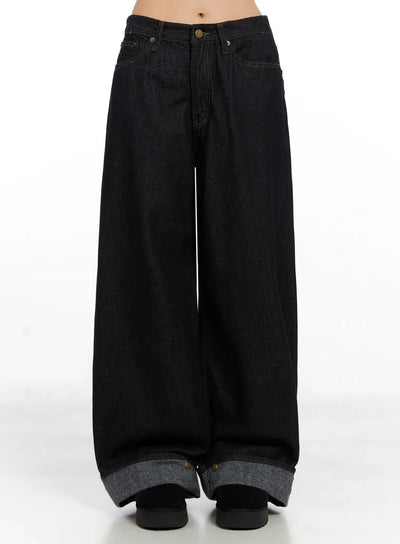 lenora-wide-leg-jeans-in528 / Black