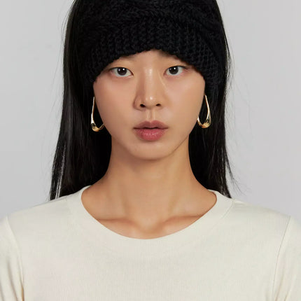 winter-knit-hearband-ij505 / Black