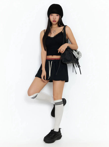 elegant-lace-tank-top-ca513 / Black