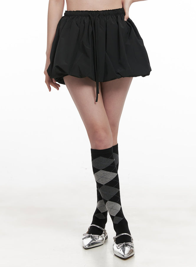 classic-balloon-mini-skirt-ij530 / Black