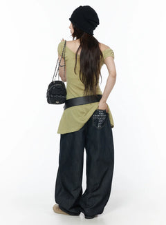 adira-baggy-wide-jeans-cu510 / Black