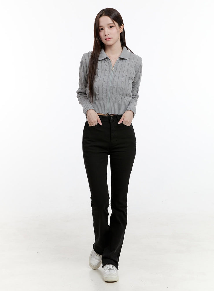 cotton-slim-fit-pants-og428 / Black