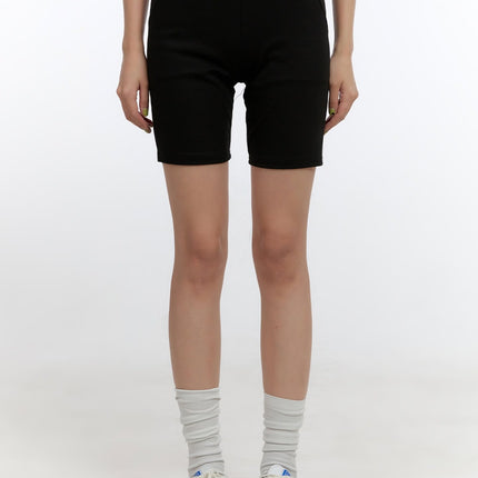 slim-fit-solid-active-shorts-co431 / Black