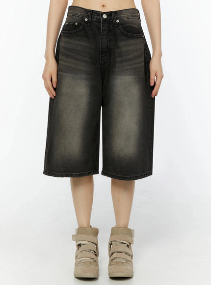 elira-vintage-bermuda-jorts-iu518 / Black