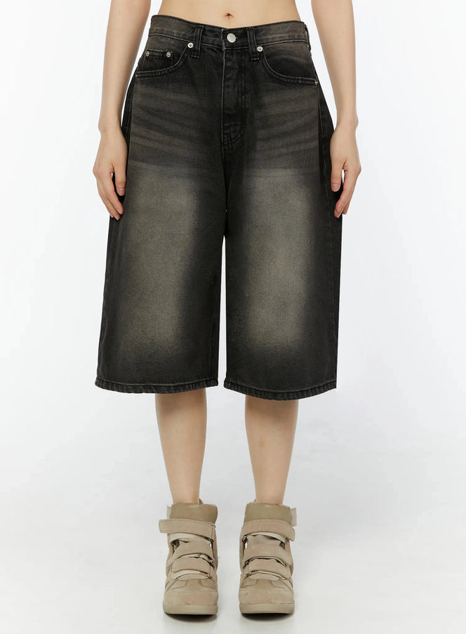 elira-vintage-bermuda-jorts-iu518 / Black