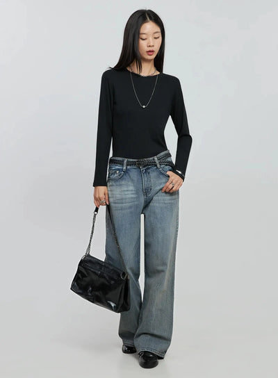 essential-long-sleeve-top-io530 / Black