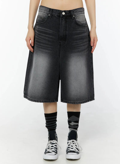 iona-washed-bermuda-jorts-iu518 / Black