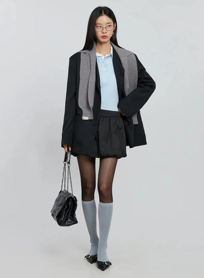 casual-oversized-blazer-io530 / Black