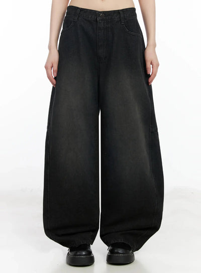 ni-ki-wide-jeans-im530 / Black