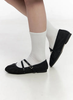 mesh-ballet-flats-cf525 / Black