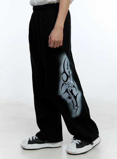mens-y2k-relaxed-jogger-pants-ig515 / Black