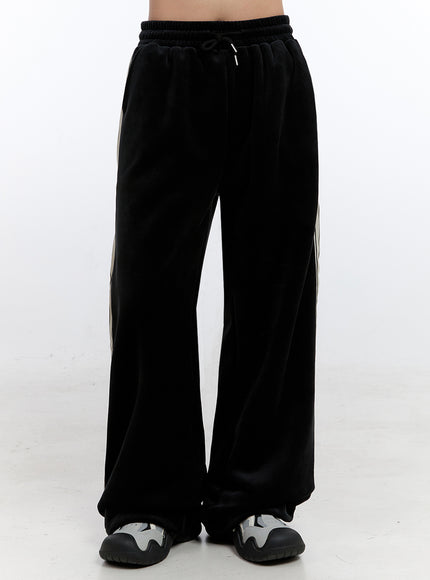 light-velour-cozy-sweatpants-on418 / Black