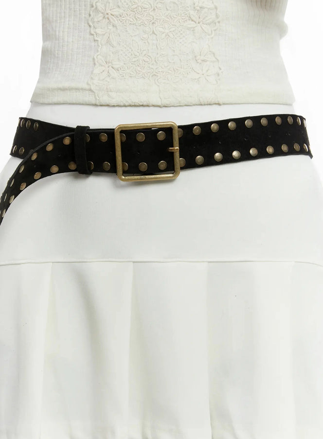 studded-textured-belt-id525 / Black