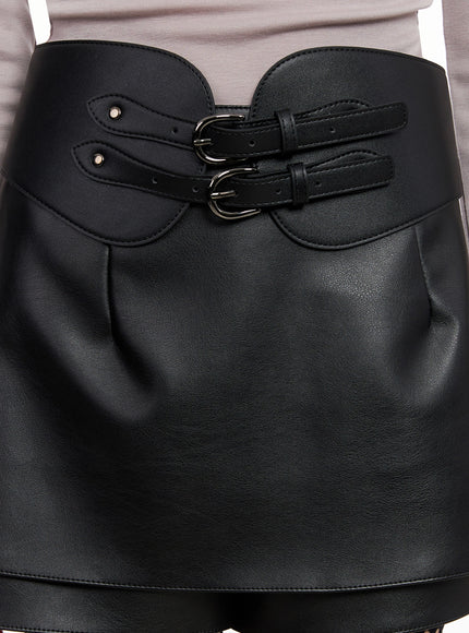 high-waist-double-corset-belt-in507 / Black