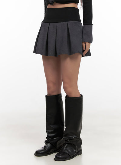 pleated-glam-mini-skirt-cd413 / Black
