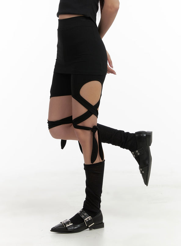 strap-skort-ca409 / Black