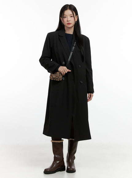 chic-double-breasted-coat-on408 / Black