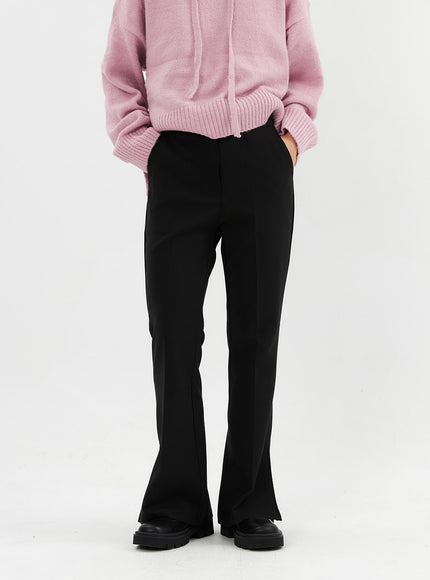 bootcut-tailored-pants-oo305 / Black