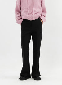 bootcut-tailored-pants-oo305 / Black